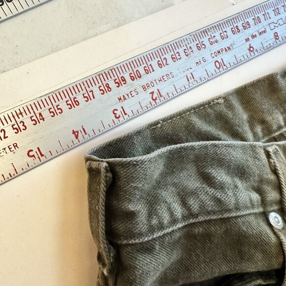 Lee High Waisted Womens Jeans Olive Green 28 x 30 Small Straight Leg 90s Mom - Picture 4 of 9